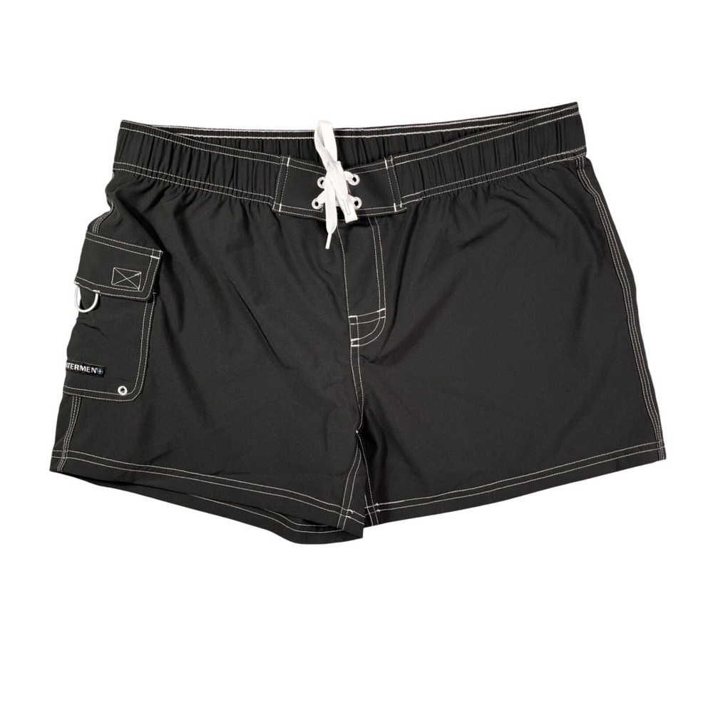 Watermen Board Shorts‎ Womens 3XL Black Swim Surf Elastic Waist Drawstring